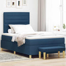vidaXL Boxrugós ágy fejtámlával Kék 200 x 120 cm szövet