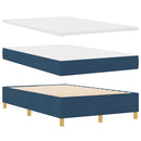 vidaXL Boxrugós ágy fejtámlával Kék 200 x 120 cm szövet
