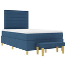 vidaXL Boxrugós ágy fejtámlával Kék 200 x 120 cm szövet
