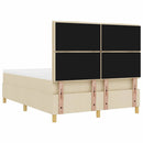 vidaXL Boxrugós ágy fejtámlával Krém 200 x 140 cm szövet