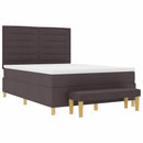 vidaXL Boxrugós ágy fejtámlával sötétbarna 200 x 160 cm szövet