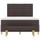 vidaXL Boxrugós ágy fejtámlával sötétbarna 200 x 160 cm szövet