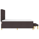 vidaXL Boxrugós ágy fejtámlával sötétbarna 200 x 160 cm szövet