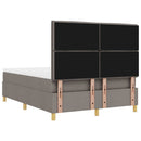 vidaXL Boxrugós ágy fejtámlával Tópszínű 200 x 160 cm szövet