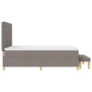 vidaXL Boxrugós ágy fejtámlával Tópszínű 200 x 160 cm szövet