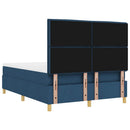 vidaXL Boxrugós ágy fejtámlával Kék 200 x 160 cm szövet