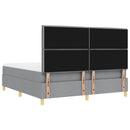 vidaXL Boxrugós ágy fejtámlával Világosszürke 200 x 180 cm szövet