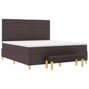 vidaXL Boxrugós ágy fejtámlával Sötét Barna 200 x 180 cm szövet