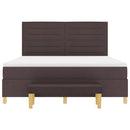 vidaXL Boxrugós ágy fejtámlával Sötét Barna 200 x 180 cm szövet