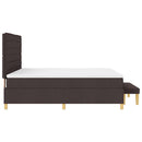 vidaXL Boxrugós ágy fejtámlával Sötét Barna 200 x 180 cm szövet