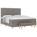 vidaXL Boxrugós ágy fejtámlával Tópszínű 180 x 200 cm szövet