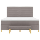 vidaXL Boxrugós ágy fejtámlával Tópszínű 180 x 200 cm szövet