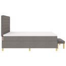 vidaXL Boxrugós ágy fejtámlával Tópszínű 180 x 200 cm szövet