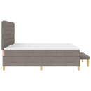 vidaXL Boxrugós ágy fejtámlával Tópszínű 200 x 200 cm szövet