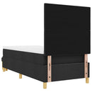 vidaXL Boxrugós ágy fejtámlával Fekete 200 x 80 cm szövet