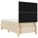 vidaXL Boxrugós ágy párnával fejtámlával Krém 200 x 80 cm szövet