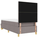 vidaXL Boxrugós ágy fejtámlával Tópszínű 190 x 90 cm szövet