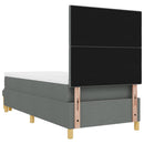 vidaXL Boxrugós ágy párnával Sötétszürke 200 x 90 cm szövet