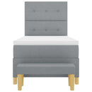 vidaXL Boxrugós ágy matracmal Világosszürke 100 x 200 cm szövet