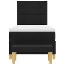 vidaXL Boxrugós ágy matracmal fejtámlával Fekete 100 x 200 cm szövet