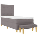 vidaXL Boxrugós ágy párnával fejtámlával Tópszínű 200 x 100 cm szövet