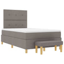 vidaXL Boxrugós ágy fejtámlával Tópszínű 190 x 120 cm szövet