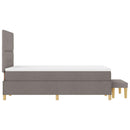 vidaXL Boxrugós ágy fejtámlával Tópszínű 190 x 120 cm szövet