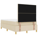 vidaXL Boxrugós ágy fejtámlával Krém 190 x 120 cm szövet