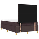 vidaXL Boxrugós ágy fejtámlával sötétbarna 200 x 120 cm szövet
