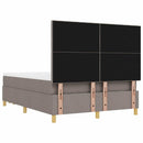 vidaXL Boxrugós ágy fejtámlával Tópszínű 190 x 140 cm szövet