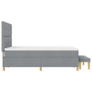 vidaXL Boxrugós ágy fejtámlával Világosszürke 200 x 160 cm szövet