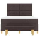 vidaXL Boxrugós ágy fejtámlával Sötét Barna 200 x 160 cm szövet