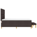 vidaXL Boxrugós ágy fejtámlával Sötét Barna 200 x 160 cm szövet