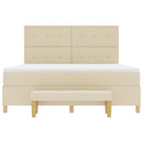 vidaXL Boxrugós ágy fejtámlával Krém 200 x 180 cm szövet