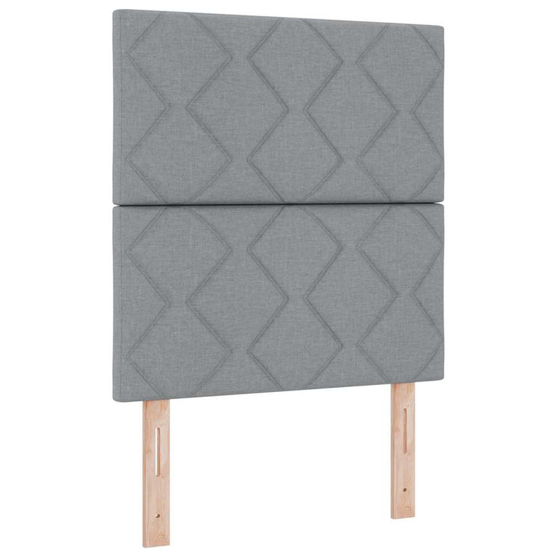 vidaXL Boxrugós ágy matracmal Világosszürke 80 x 200 cm szövet