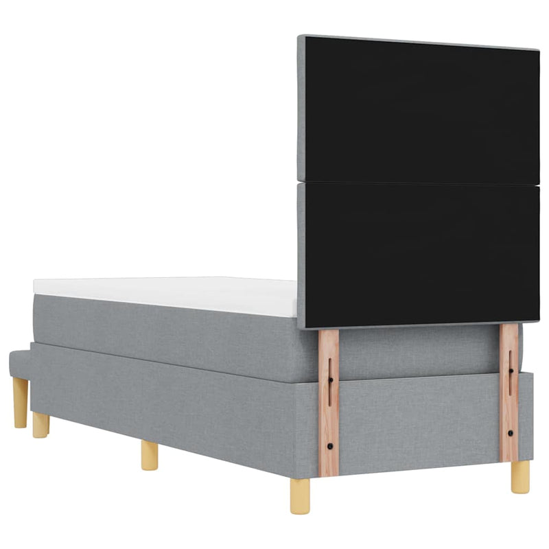 vidaXL Boxrugós ágy matracmal Világosszürke 80 x 200 cm szövet