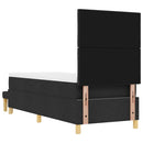 vidaXL Boxrugós ágy párnával fejtámlával Fekete 200 x 80 cm szövet