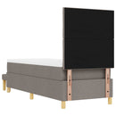 vidaXL Boxrugós ágy fejtámlával Tópszínű 200 x 80 cm szövet