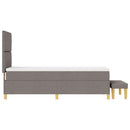 vidaXL Boxrugós ágy fejtámlával Tópszínű 200 x 80 cm szövet