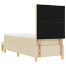 vidaXL Boxrugós ágy párnával fejtámlával Krém 200 x 80 cm szövet