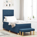 vidaXL Boxrugós ágy fejtámlával Kék 200 x 80 cm szövet