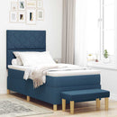 vidaXL Boxrugós ágy fejtámlával Kék 190 x 90 cm szövet