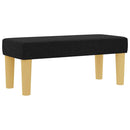 vidaXL Boxrugós ágy párnával fejtámlával Fekete 200 x 90 cm szövet