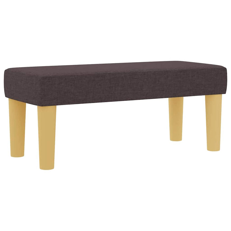 vidaXL Boxrugós ágy matracmal sötétbarna 100 x 200 cm szövet