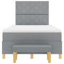 vidaXL Boxrugós ágy matracmal Világosszürke 120 x 190 cm szövet