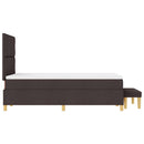 vidaXL Boxrugós ágy fejtámlával sötétbarna 190 x 120 cm szövet