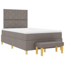 vidaXL Boxrugós ágy fejtámlával Tópszínű 190 x 120 cm szövet