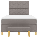 vidaXL Boxrugós ágy matracmal fejtámlával Tópszínű 120 x 190 cm szövet