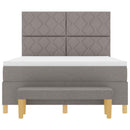 vidaXL Boxrugós ágy párnával fejtámlával Tópszínű 140 x 190 cm szövet