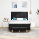 vidaXL Boxrugós ágy párnával fejtámlával Fekete 200 x 140 cm szövet